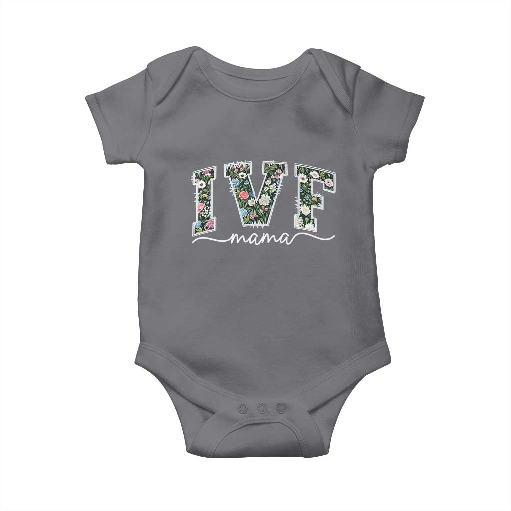 IVF Mama Baby Onesie Floral Mom Mothers Day TS10 Charcoal Print Your Wear