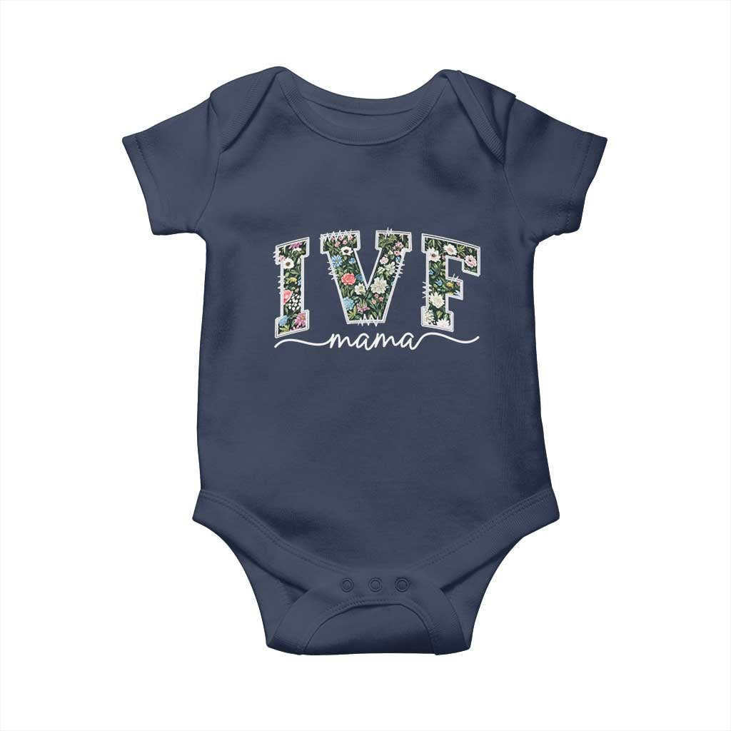 IVF Mama Baby Onesie Floral Mom Mothers Day TS10 Navy Print Your Wear