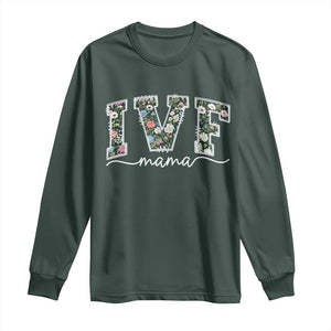 IVF Mama Long Sleeve Shirt Floral Mom Mothers Day TS10 Dark Forest Green Print Your Wear