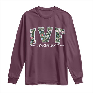 IVF Mama Long Sleeve Shirt Floral Mom Mothers Day TS10 Maroon Print Your Wear
