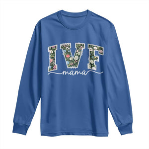 IVF Mama Long Sleeve Shirt Floral Mom Mothers Day TS10 Royal Blue Print Your Wear