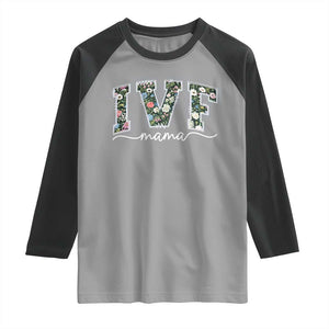 IVF Mama Raglan Shirt Floral Mom Mothers Day TS10 Sport Gray Black Print Your Wear