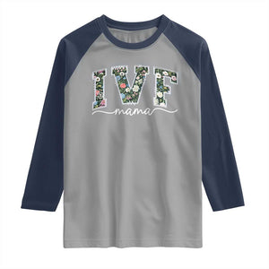 IVF Mama Raglan Shirt Floral Mom Mothers Day TS10 Sport Gray Navy Print Your Wear