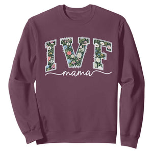 IVF Mama Sweatshirt Floral Mom Mothers Day TS10 Maroon Print Your Wear