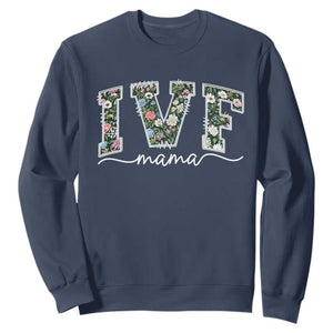 IVF Mama Sweatshirt Floral Mom Mothers Day TS10 Navy Print Your Wear