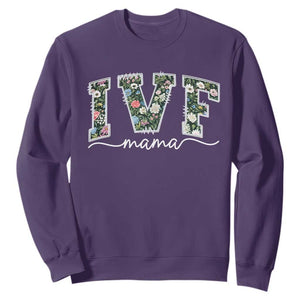 IVF Mama Sweatshirt Floral Mom Mothers Day TS10 Purple Print Your Wear