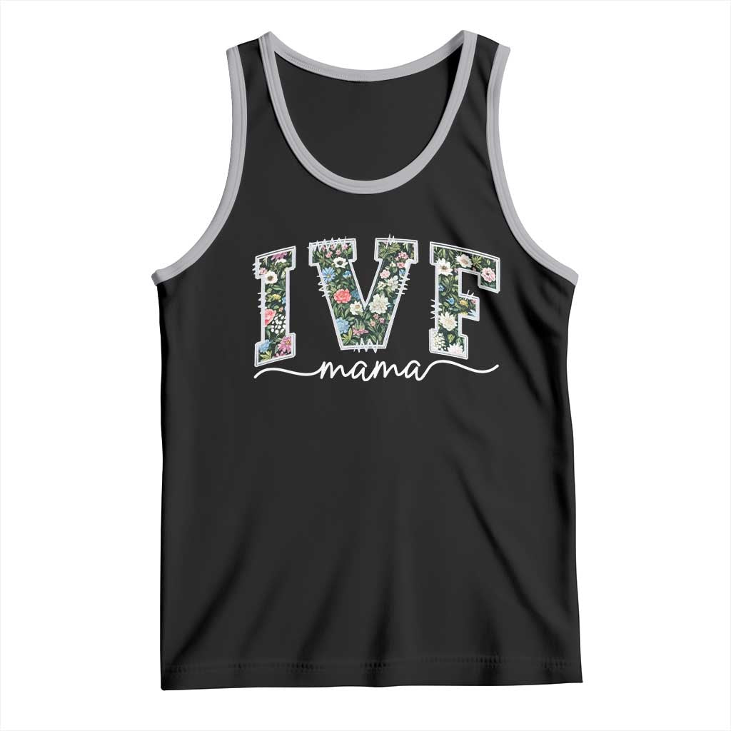 IVF Mama Tank Top Floral Mom Mothers Day TS10 Black Athletic Heather Print Your Wear