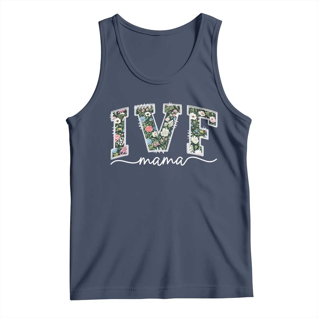 IVF Mama Tank Top Floral Mom Mothers Day TS10 Navy Print Your Wear
