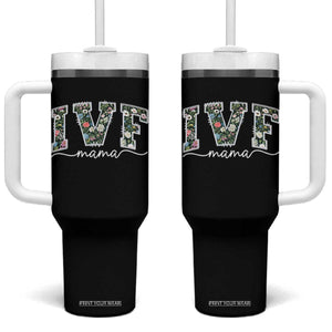 IVF Mama Tumbler With Handle Floral Mom Mothers Day TS10 One Size: 40 oz Black Print Your Wear