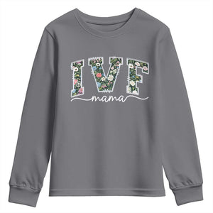 IVF Mama Youth Sweatshirt Floral Mom Mothers Day TS10 Charcoal Print Your Wear
