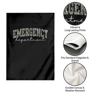 Floral Emergency Department Garden Flag ER Nurse Gift TS10 Print Your Wear