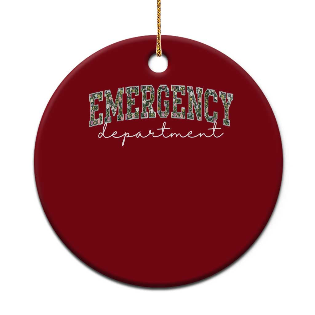 Floral Emergency Department Ceramic Ornament ER Nurse Gift TS10 1pc Red Print Your Wear