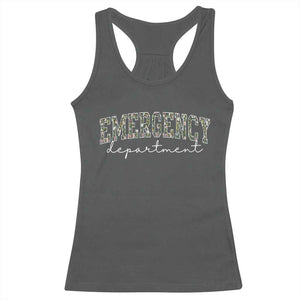 Floral Emergency Department Racerback Tank Top ER Nurse Gift TS10 Dark Heather Print Your Wear