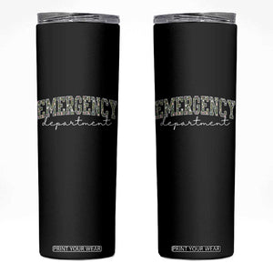 Floral Emergency Department Skinny Tumbler ER Nurse Gift TS10 Black Print Your Wear
