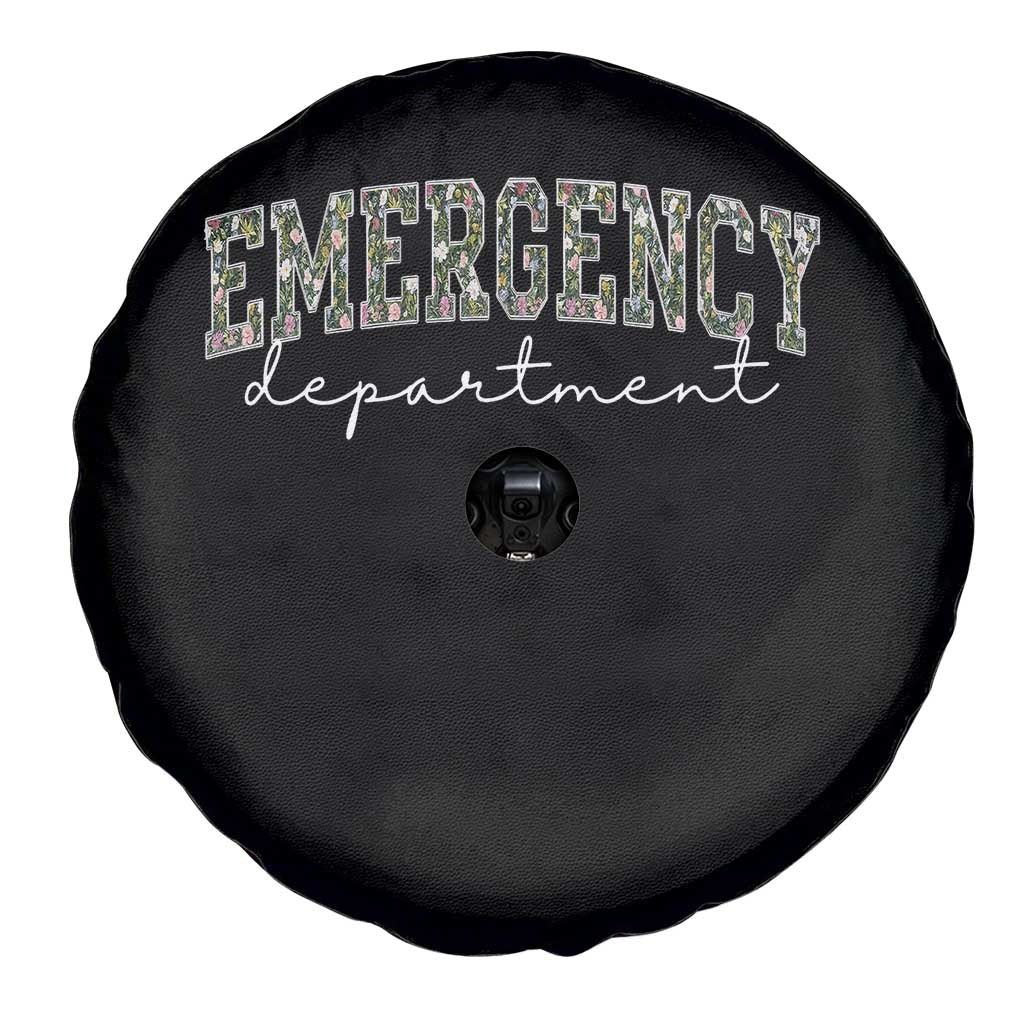 Floral Emergency Department Spare Tire Cover ER Nurse Gift TS10 Print Your Wear