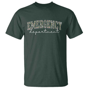 Floral Emergency Department T Shirt ER Nurse Gift TS10 Dark Forest Green Print Your Wear