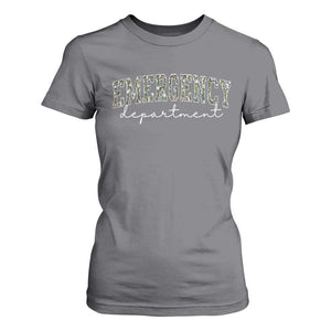 Floral Emergency Department T Shirt For Women ER Nurse Gift TS10 Charcoal Print Your Wear