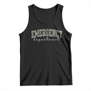 Floral Emergency Department Tank Top ER Nurse Gift TS10 Black Print Your Wear