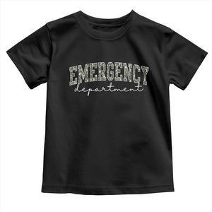 Floral Emergency Department Toddler T Shirt ER Nurse Gift TS10 Black Print Your Wear