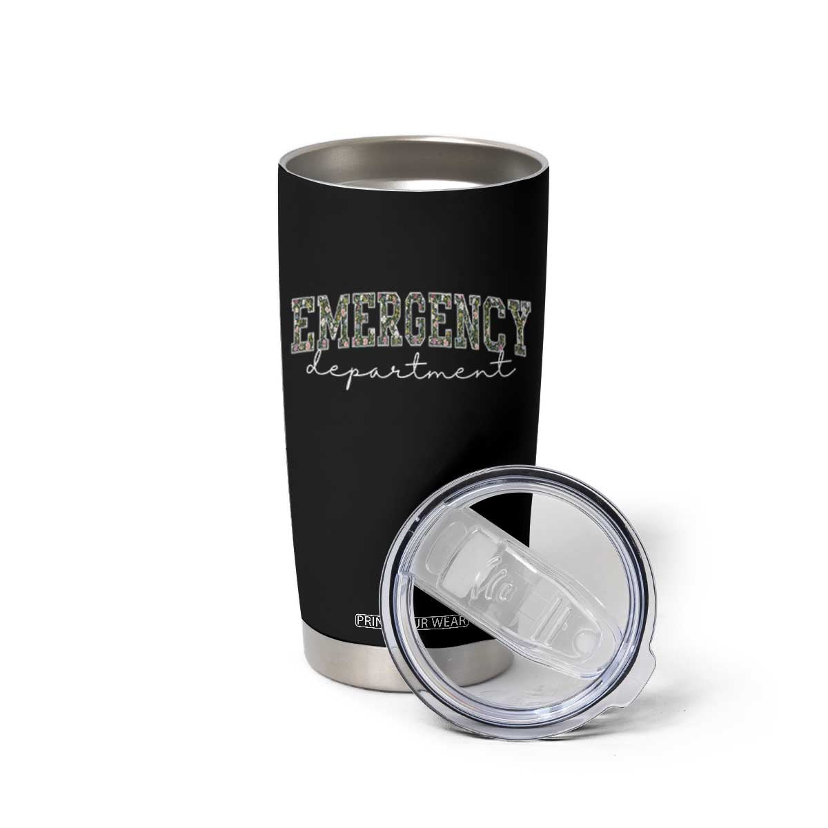 Floral Emergency Department Tumbler Cup ER Nurse Gift TS10 Print Your Wear