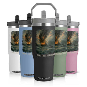 I Run a Tight Shipwreck Flip Straw Tumbler Homeschool Mama Cool Mom TS10 Print Your Wear