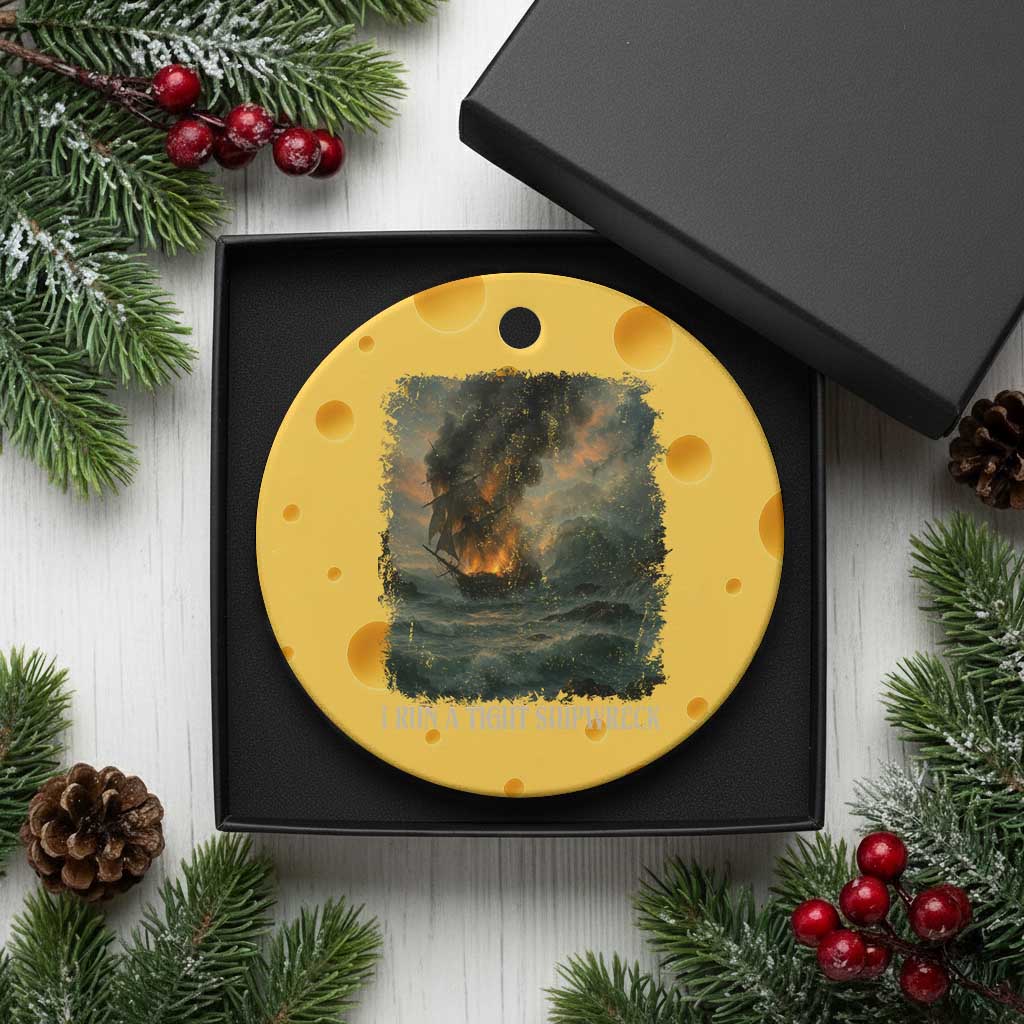 I Run a Tight Shipwreck Ceramic Ornament Homeschool Mama Cool Mom TS10 1pc Yellow Cheese Print Your Wear