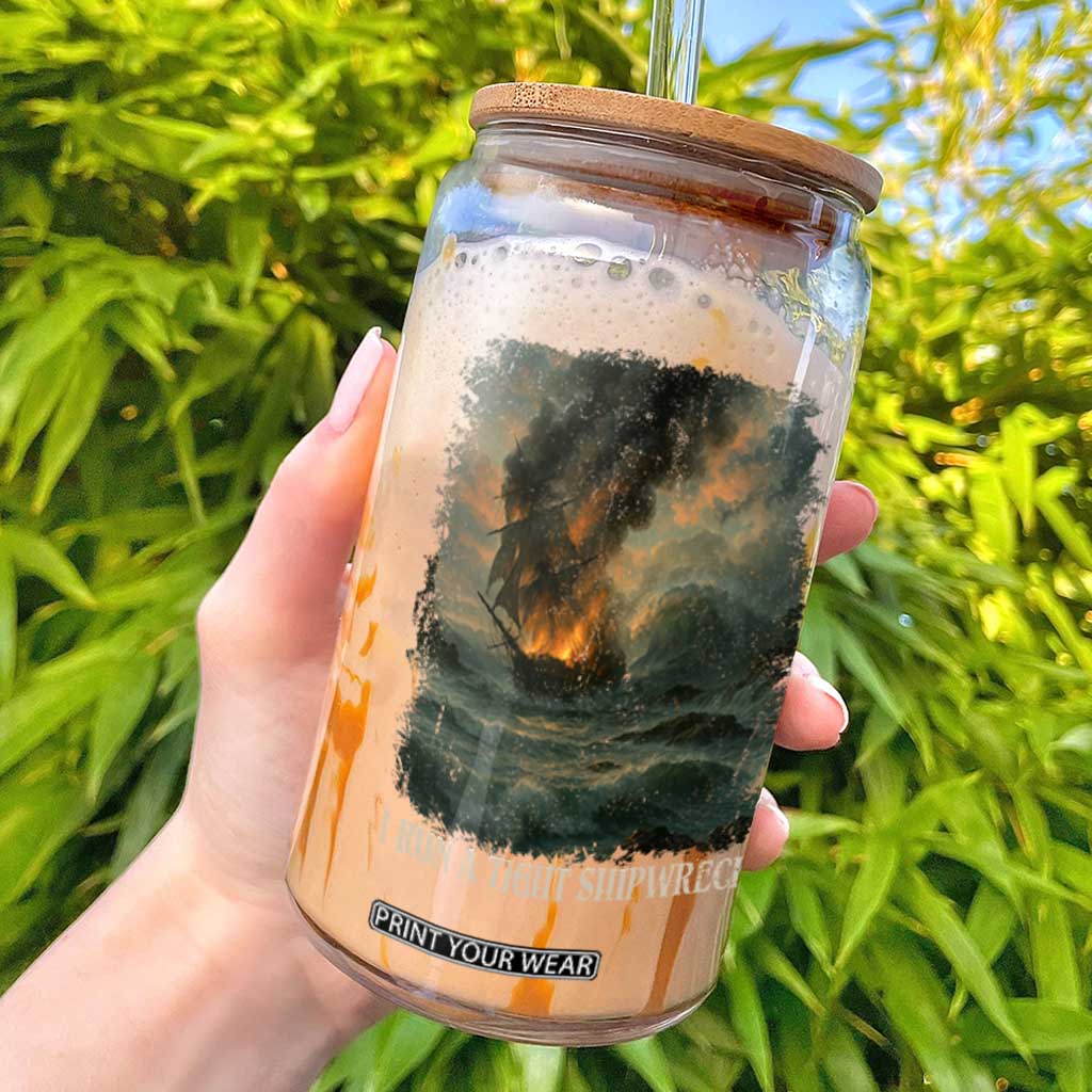I Run a Tight Shipwreck Glass Can Homeschool Mama Cool Mom TS10 Black Print Your Wear