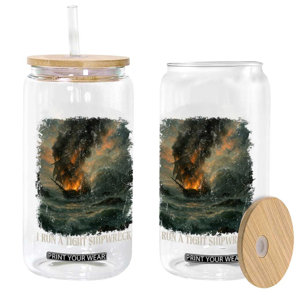 I Run a Tight Shipwreck Glass Can Homeschool Mama Cool Mom TS10 Print Your Wear