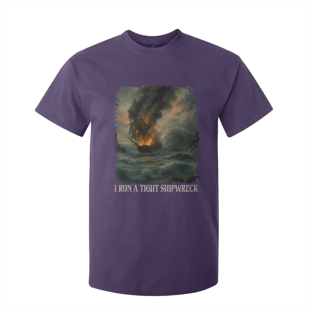 I Run a Tight Shipwreck T Shirt For Kid Homeschool Mama Cool Mom TS10 Purple Print Your Wear