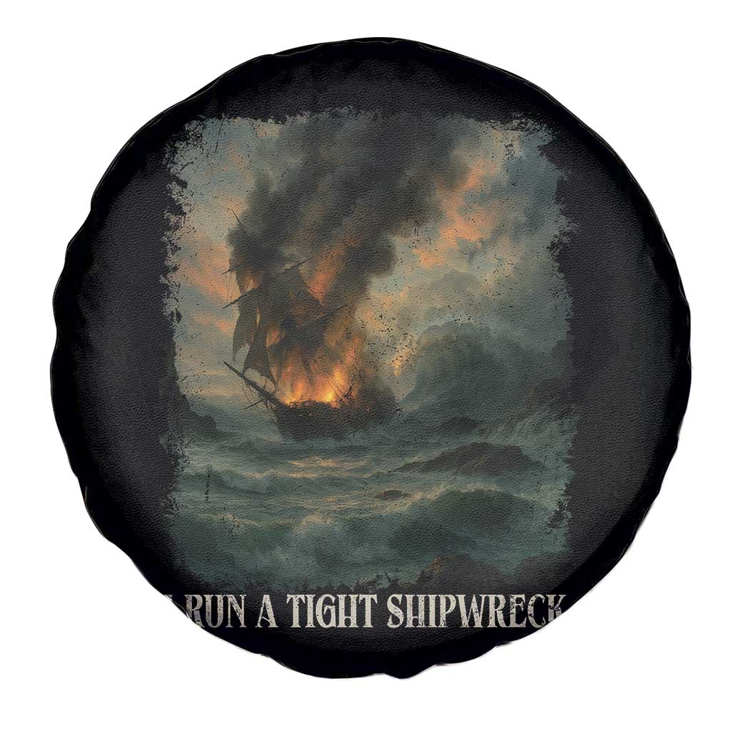 I Run a Tight Shipwreck Spare Tire Cover Homeschool Mama Cool Mom TS10 Print Your Wear