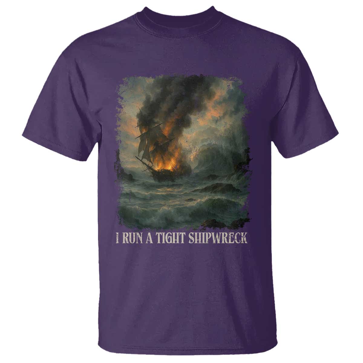 I Run a Tight Shipwreck T Shirt Homeschool Mama Cool Mom TS10 Purple Print Your Wear