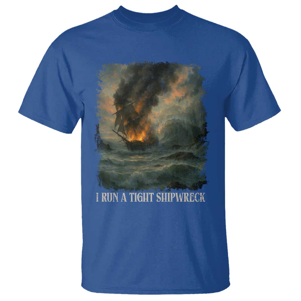 I Run a Tight Shipwreck T Shirt Homeschool Mama Cool Mom TS10 Royal Blue Print Your Wear