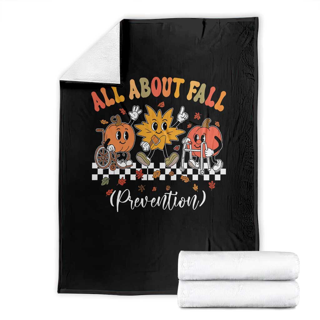 Fall Prevention Throw Blanket Autumn Thanksgiving Nurse PT OT TS10 Black Print Your Wear