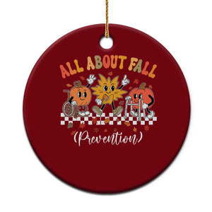 Fall Prevention Ceramic Ornament Autumn Thanksgiving Nurse PT OT TS10 1pc Red Print Your Wear