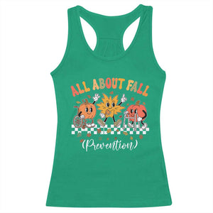 Fall Prevention Racerback Tank Top Autumn Thanksgiving Nurse PT OT TS10 Irish Green Print Your Wear