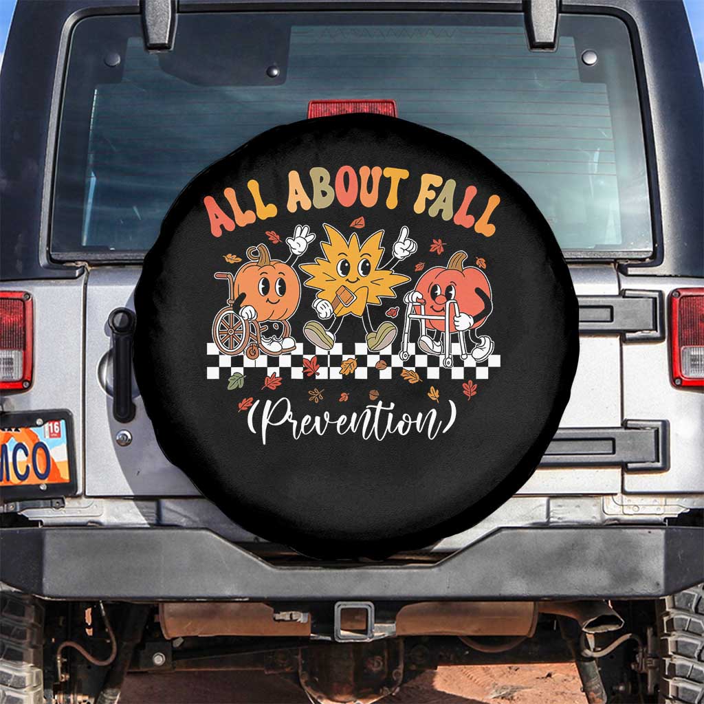 Fall Prevention Spare Tire Cover Autumn Thanksgiving Nurse PT OT TS10 No hole Black Print Your Wear
