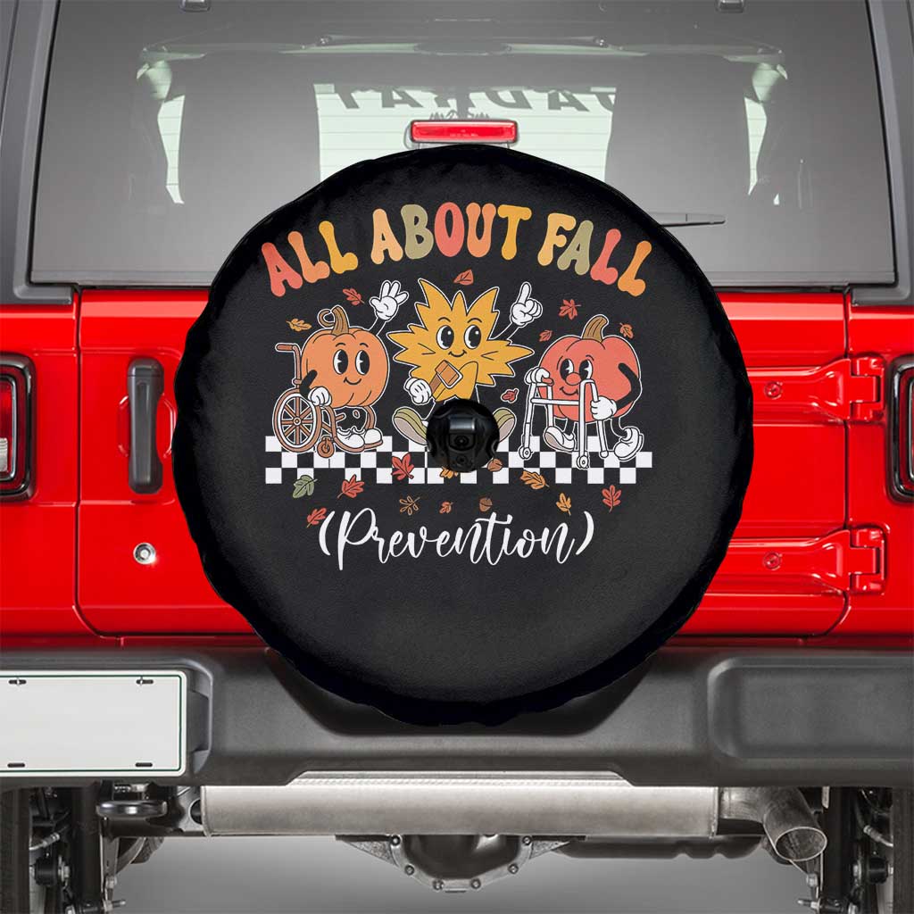 Fall Prevention Spare Tire Cover Autumn Thanksgiving Nurse PT OT TS10 Black Print Your Wear