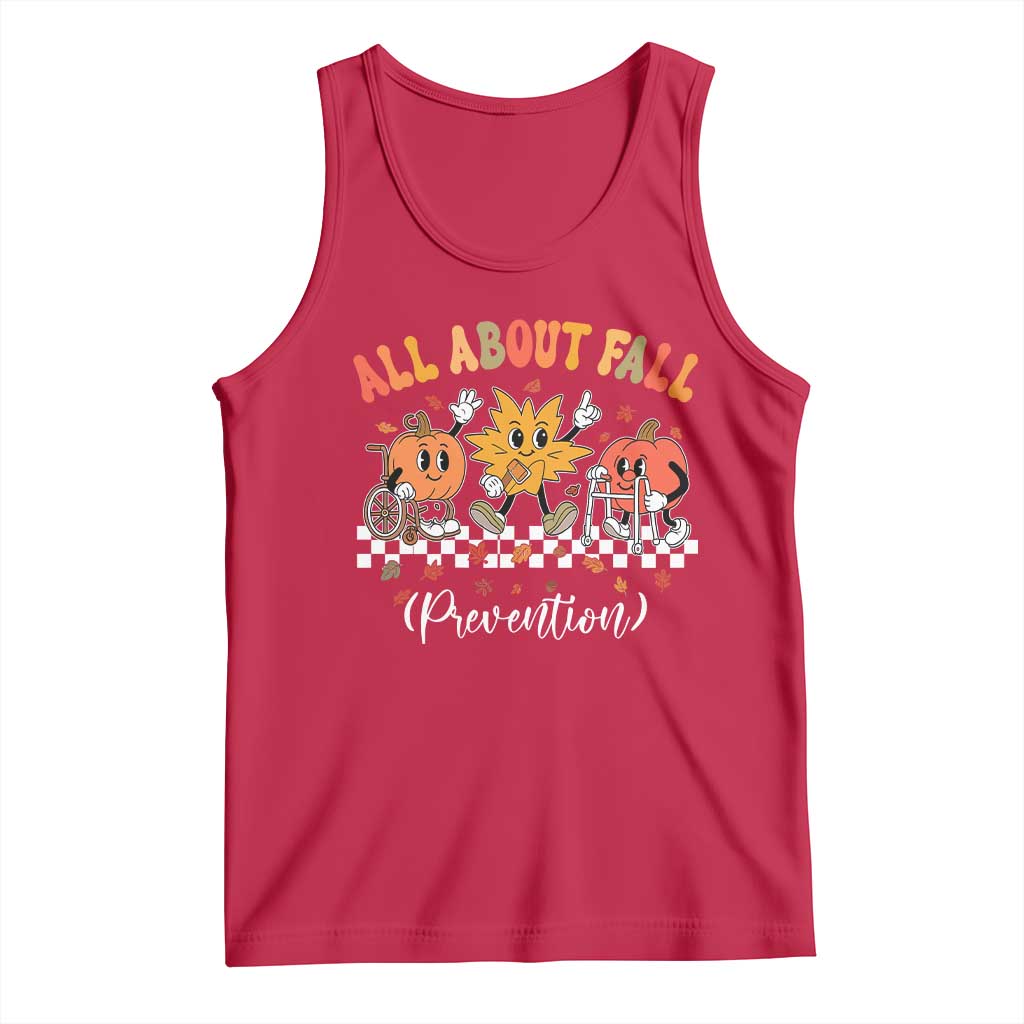 Fall Prevention Tank Top Autumn Thanksgiving Nurse PT OT TS10 Red Print Your Wear