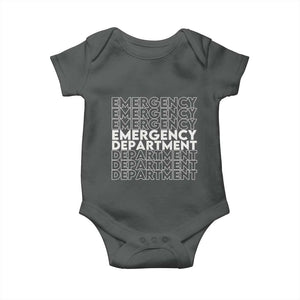 Emergency Department Baby Onesie Retro ER Nurse Gift TS10 Dark Heather Print Your Wear