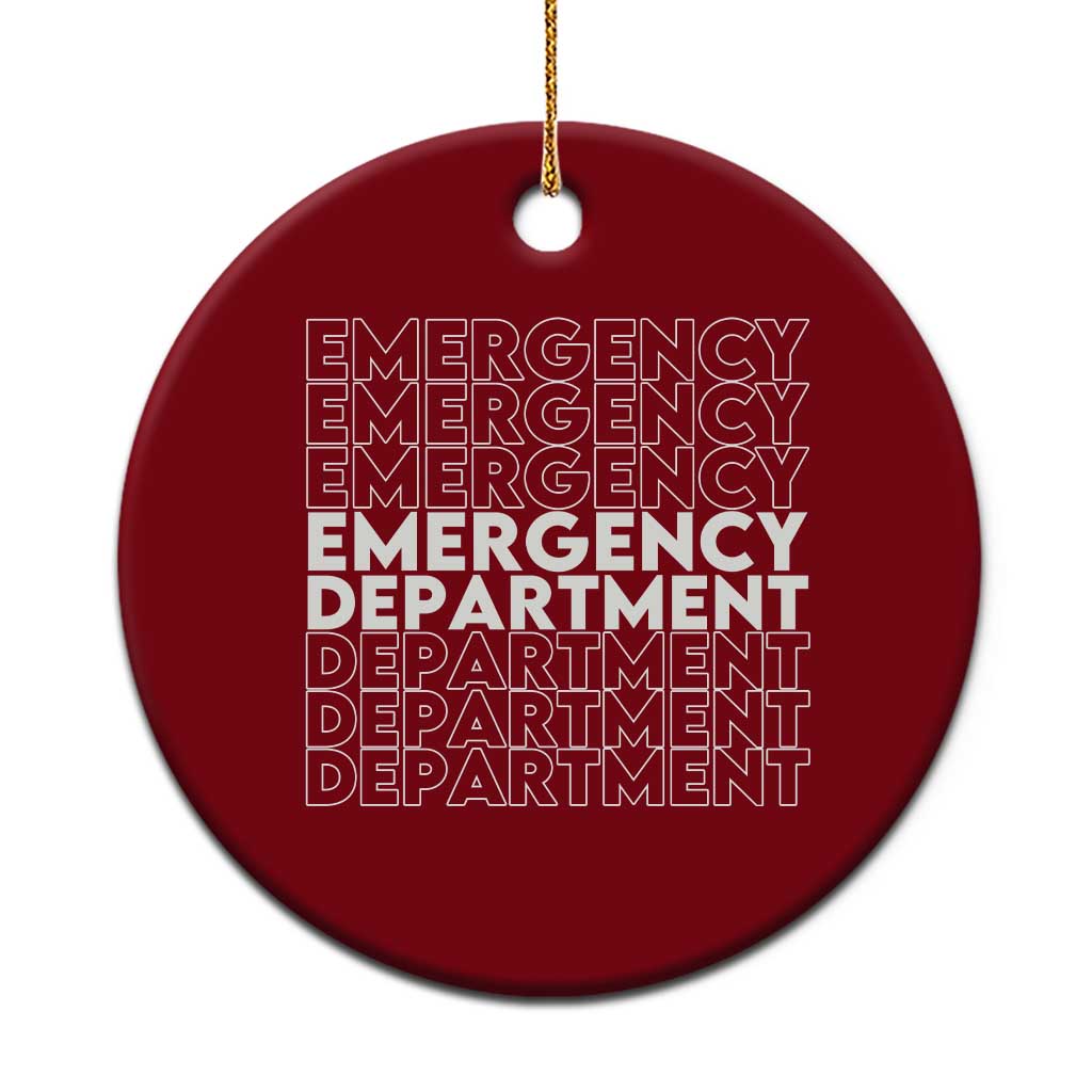 Emergency Department Ceramic Ornament Retro ER Nurse Gift TS10 1pc Red Print Your Wear