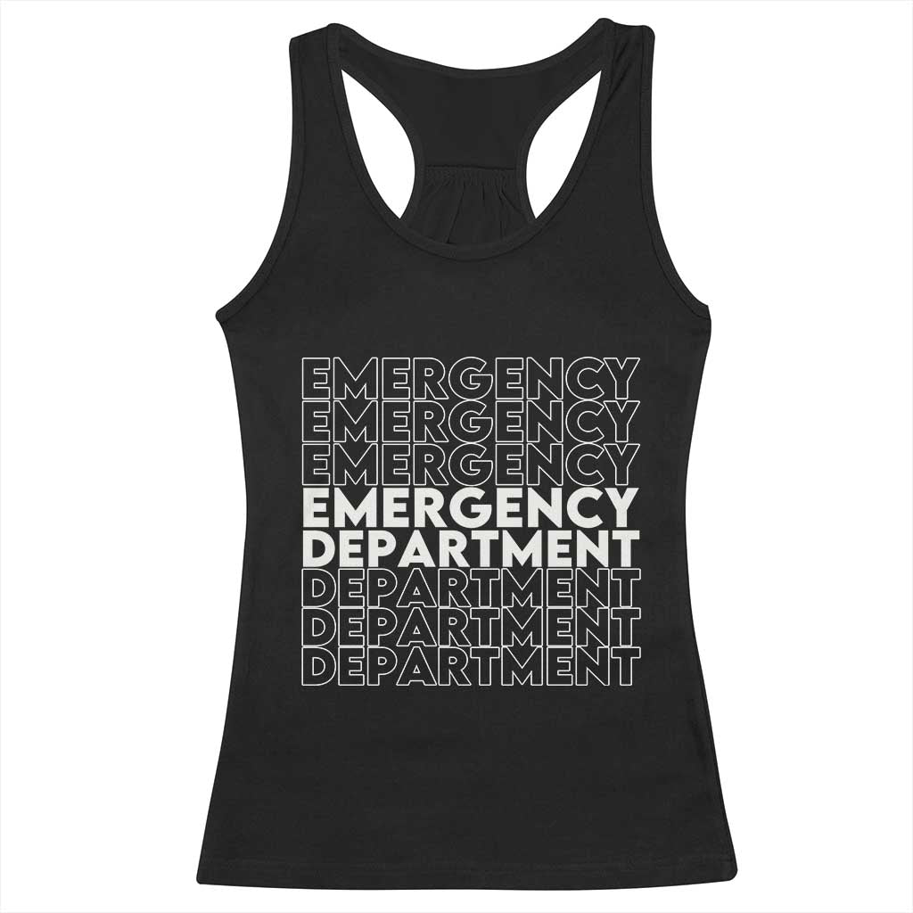 Emergency Department Racerback Tank Top Retro ER Nurse Gift TS10 Black Print Your Wear