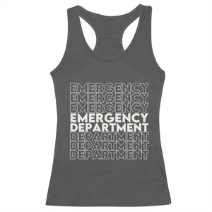Emergency Department Racerback Tank Top Retro ER Nurse Gift TS10 Dark Heather Print Your Wear
