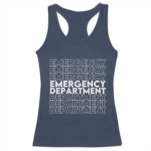 Emergency Department Racerback Tank Top Retro ER Nurse Gift TS10 Navy Print Your Wear
