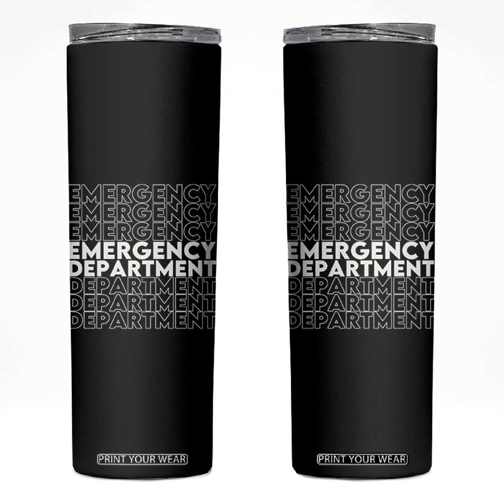 Emergency Department Skinny Tumbler Retro ER Nurse Gift TS10 Black Print Your Wear