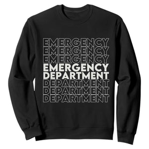 Emergency Department Sweatshirt Retro ER Nurse Gift TS10 Black Print Your Wear