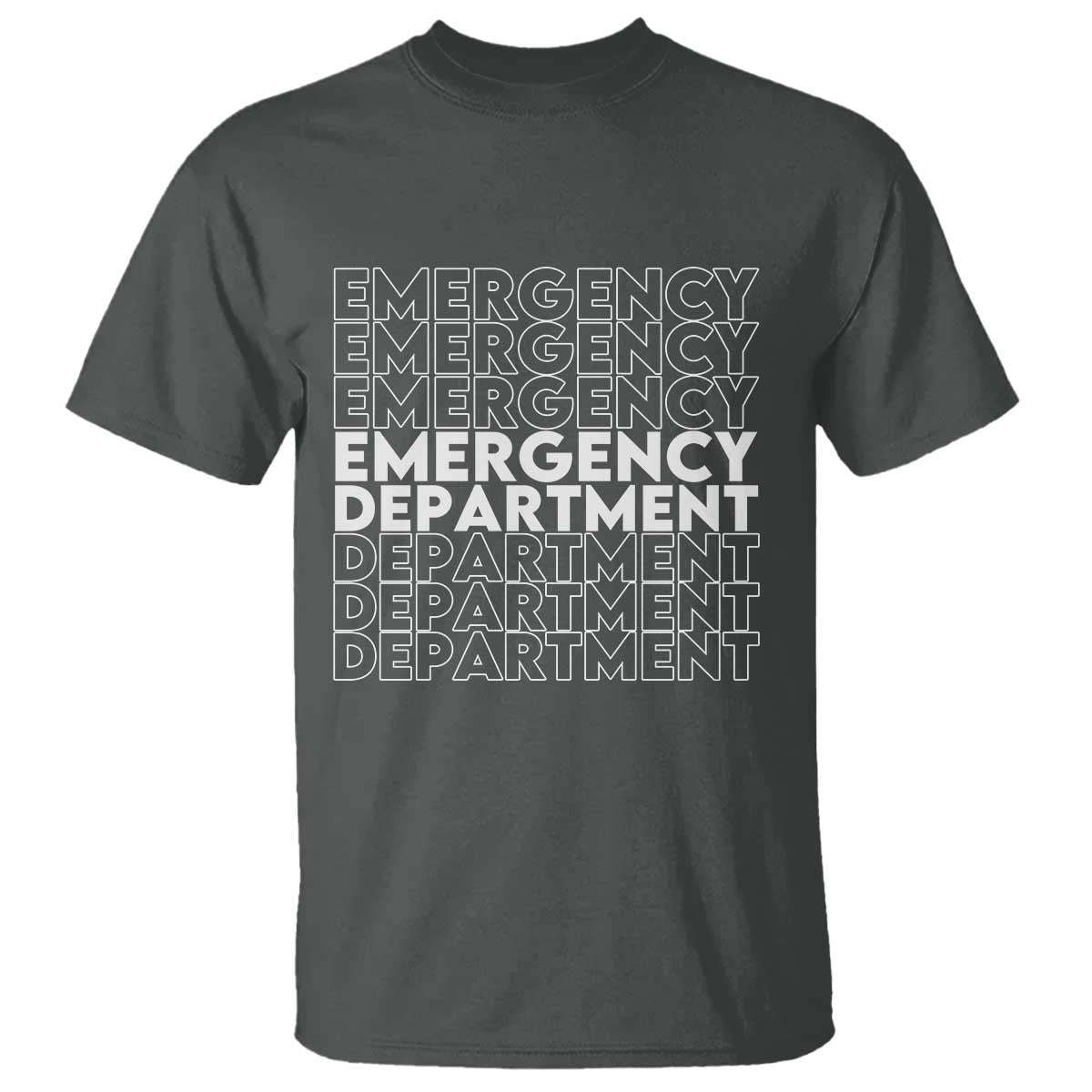 Emergency Department T Shirt Retro ER Nurse Gift TS10 Dark Heather Print Your Wear