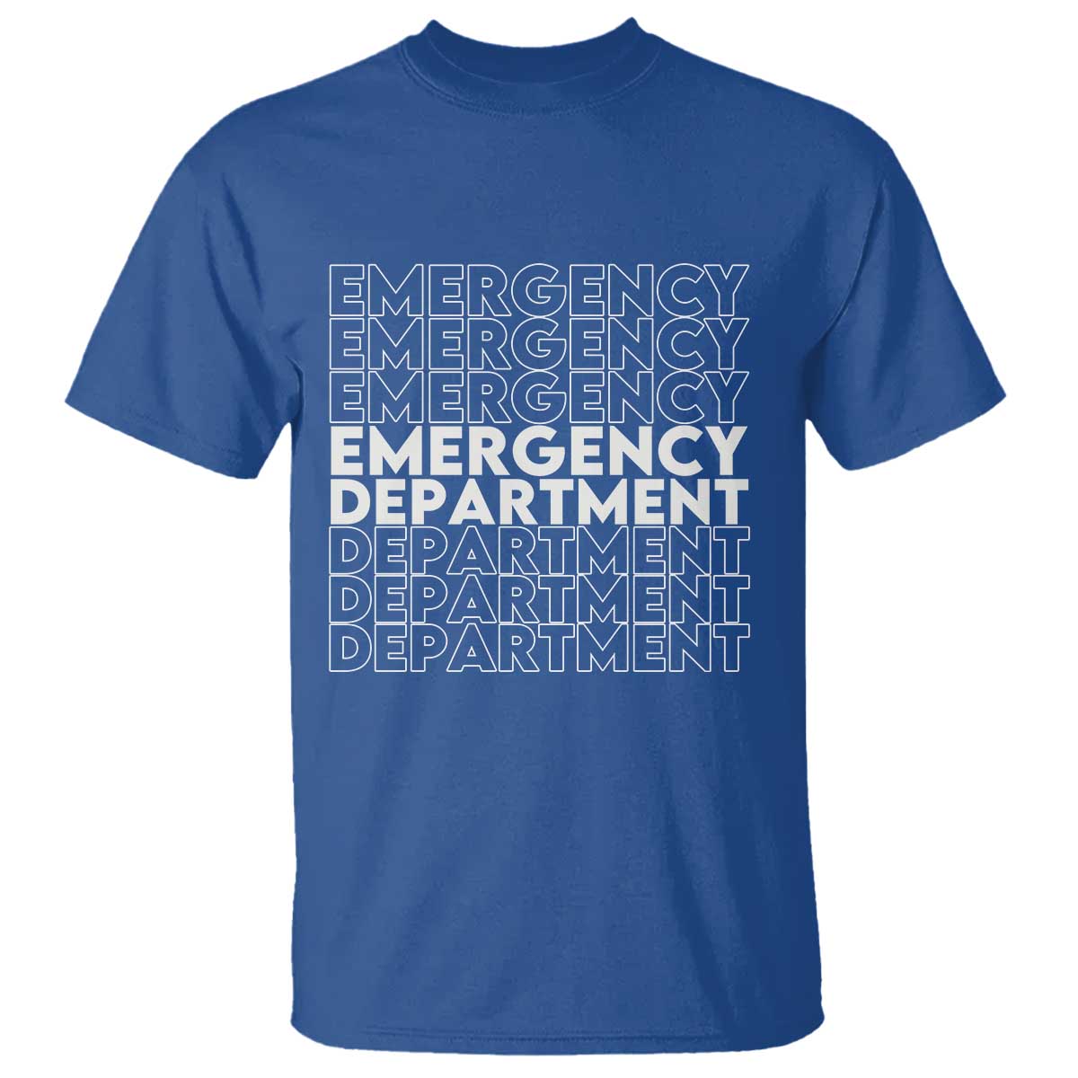 Emergency Department T Shirt Retro ER Nurse Gift TS10 Royal Blue Print Your Wear