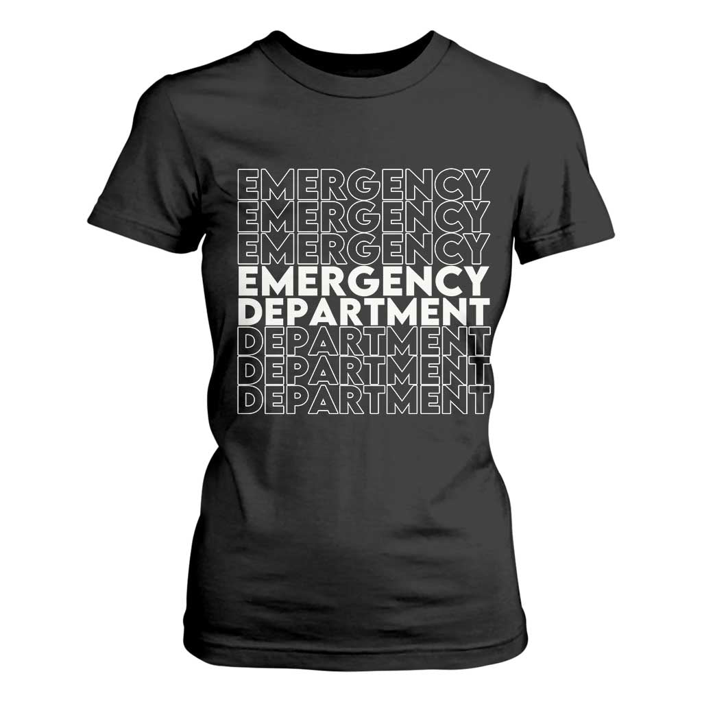 Emergency Department T Shirt For Women Retro ER Nurse Gift TS10 Black Print Your Wear