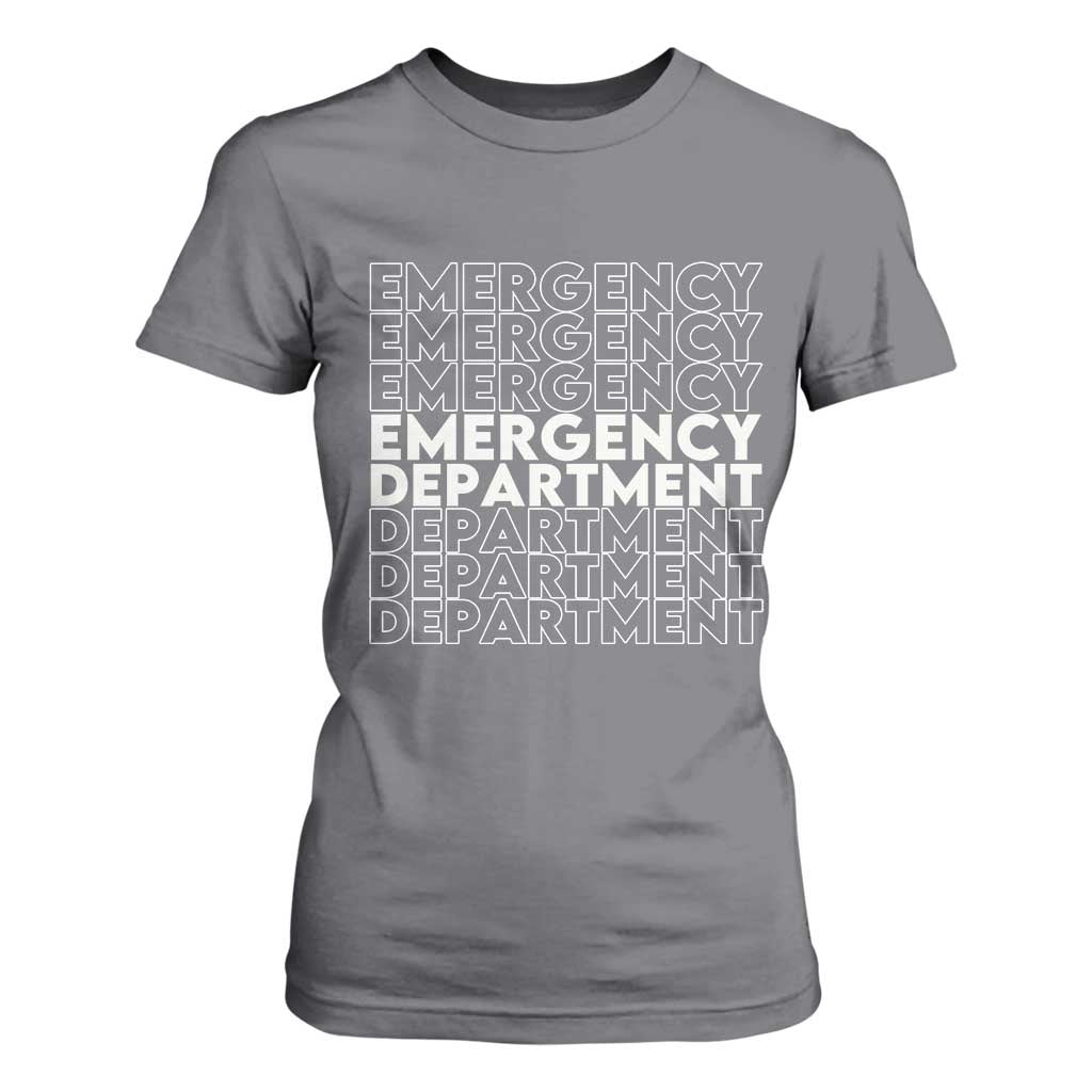 Emergency Department T Shirt For Women Retro ER Nurse Gift TS10 Charcoal Print Your Wear