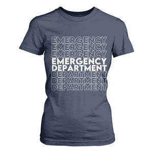 Emergency Department T Shirt For Women Retro ER Nurse Gift TS10 Navy Print Your Wear
